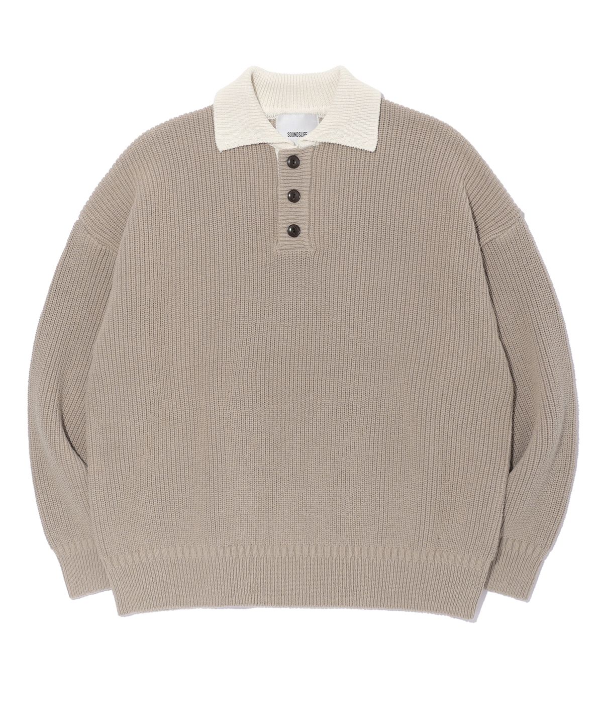 사운즈라이프(SOUNDSLIFE) Heavy Cotton Rugby Knit Beige