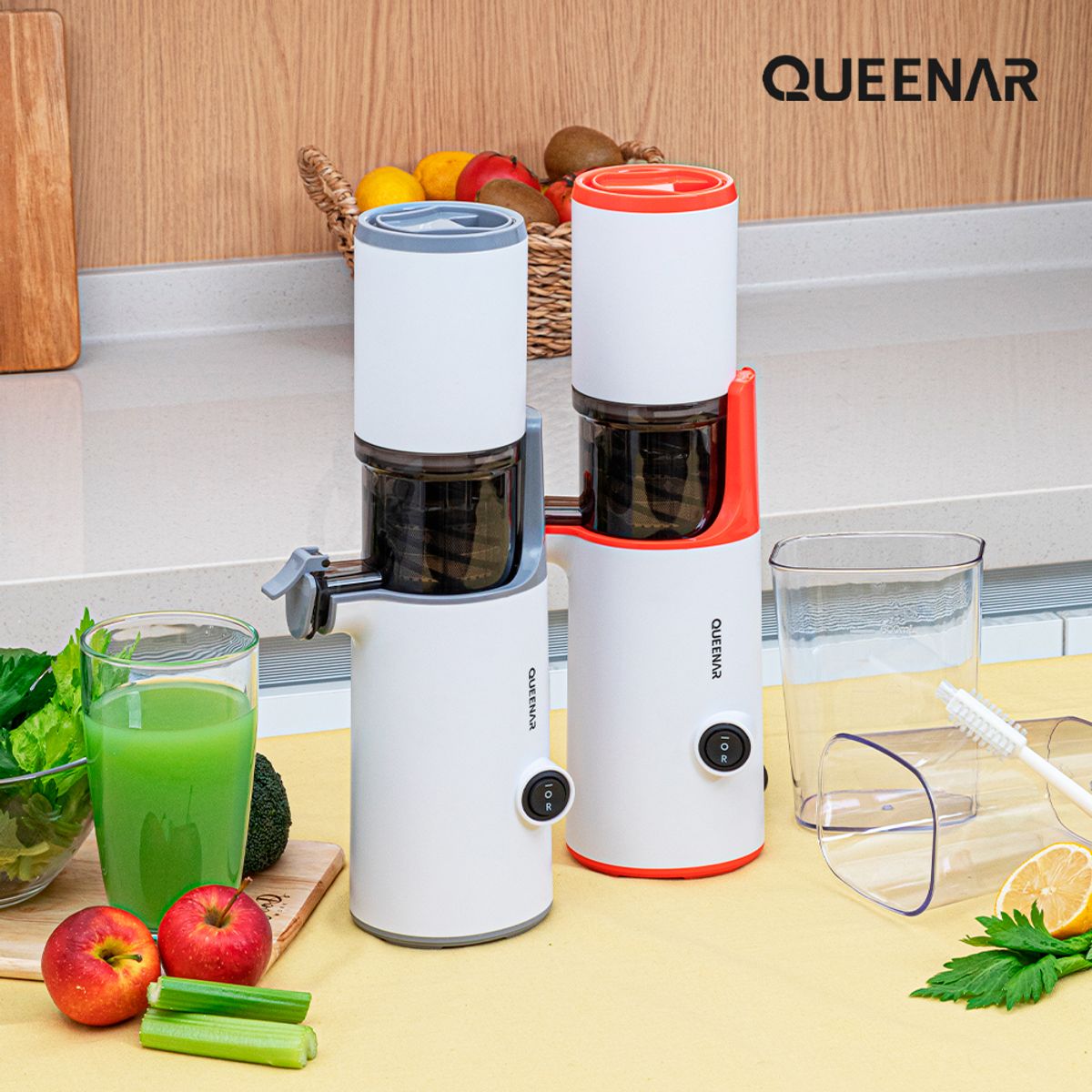 퀸나(QUEENAR) 에브리데이 원액기 그레이, 오렌지