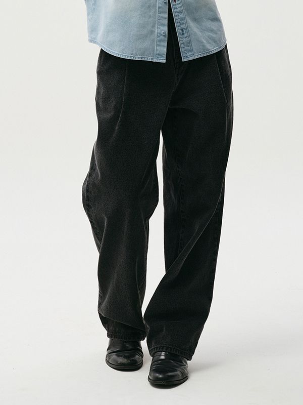 ★KIRSH★ Uni Daily Pintuck Denim Pants Blue MUSINSA | KIRSH Uni Daily Pintuck Denim Pants [Blue]