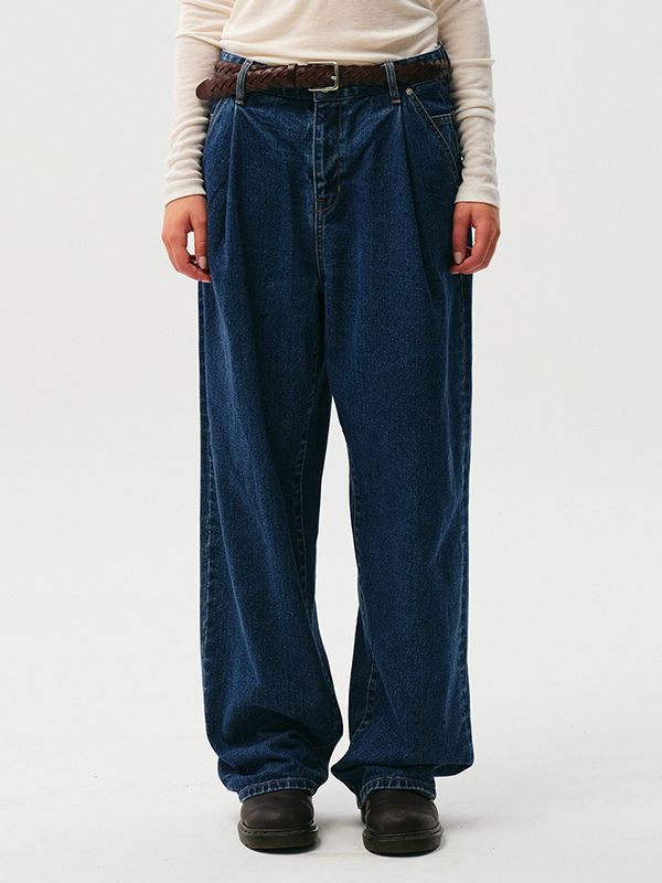 ★KIRSH★ Uni Daily Pintuck Denim Pants Blue MUSINSA | KIRSH Uni Daily Pintuck Denim Pants [Blue]