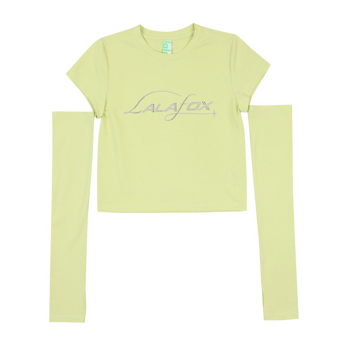 라라폭스(LALAFOX) STAR LOGO T-SHIRT LIME BP2CH002