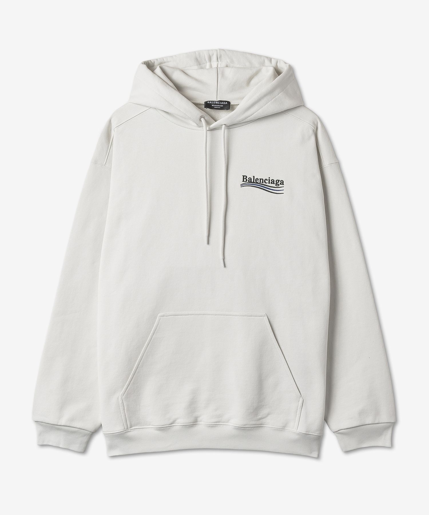 パーカー・フーディ *BALENCIAGA* Political Wave Logo Hood White 600583TKVI99084 MUSINSA | BALENCIAGA Political Wave Logo Hood - White