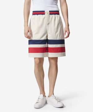 메시 패브릭 쇼츠 팬츠 - 오프 화이트 / 737407XJFFK9326