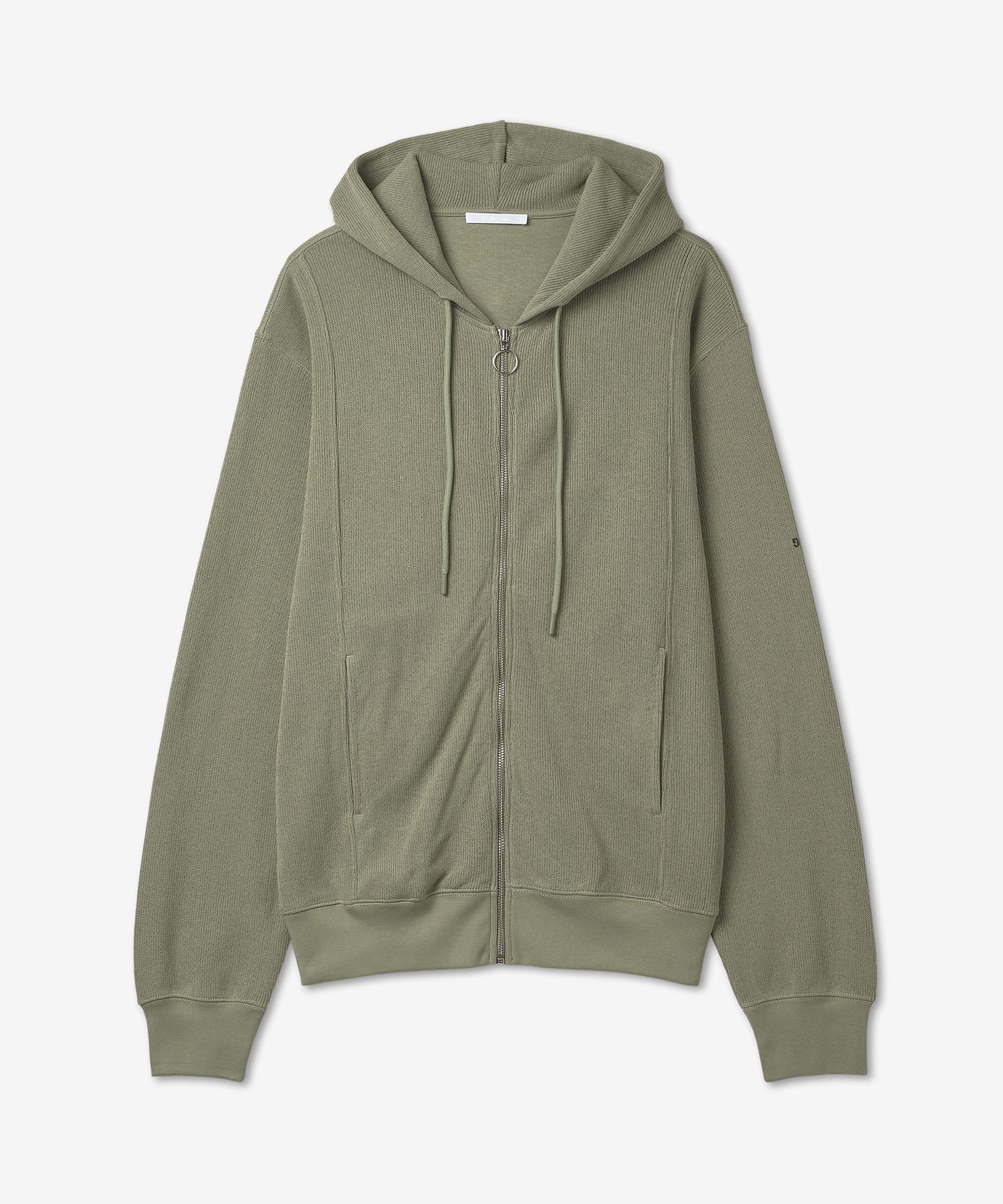 MUSINSA公式 | HELMUT LANG Knit Zip Up Hood - Khaki / N04HM519F05