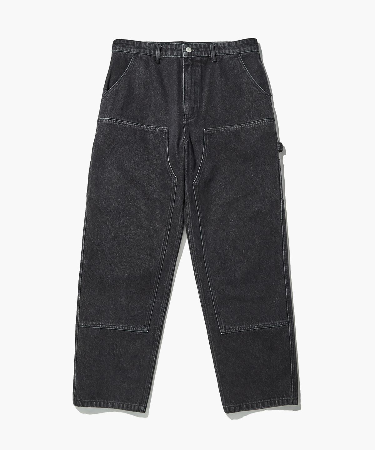 아웃스탠딩(OUTSTANDING) CARPENTER DOUBLE KNEE PANTS(NON RIVET TYPE)_BLACK