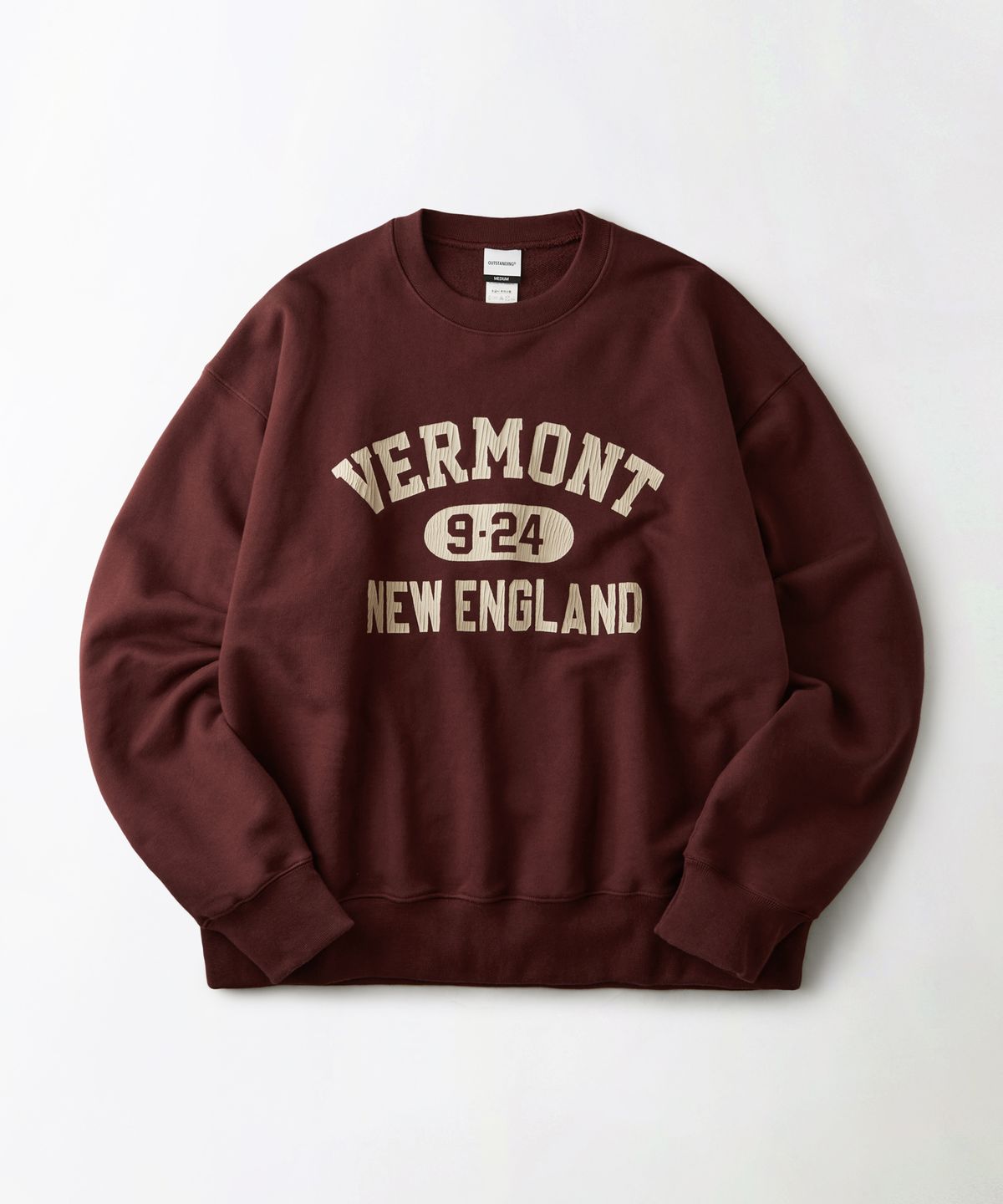 아웃스탠딩(OUTSTANDING) V.S.C SWEAT(VERMONT)_WINE