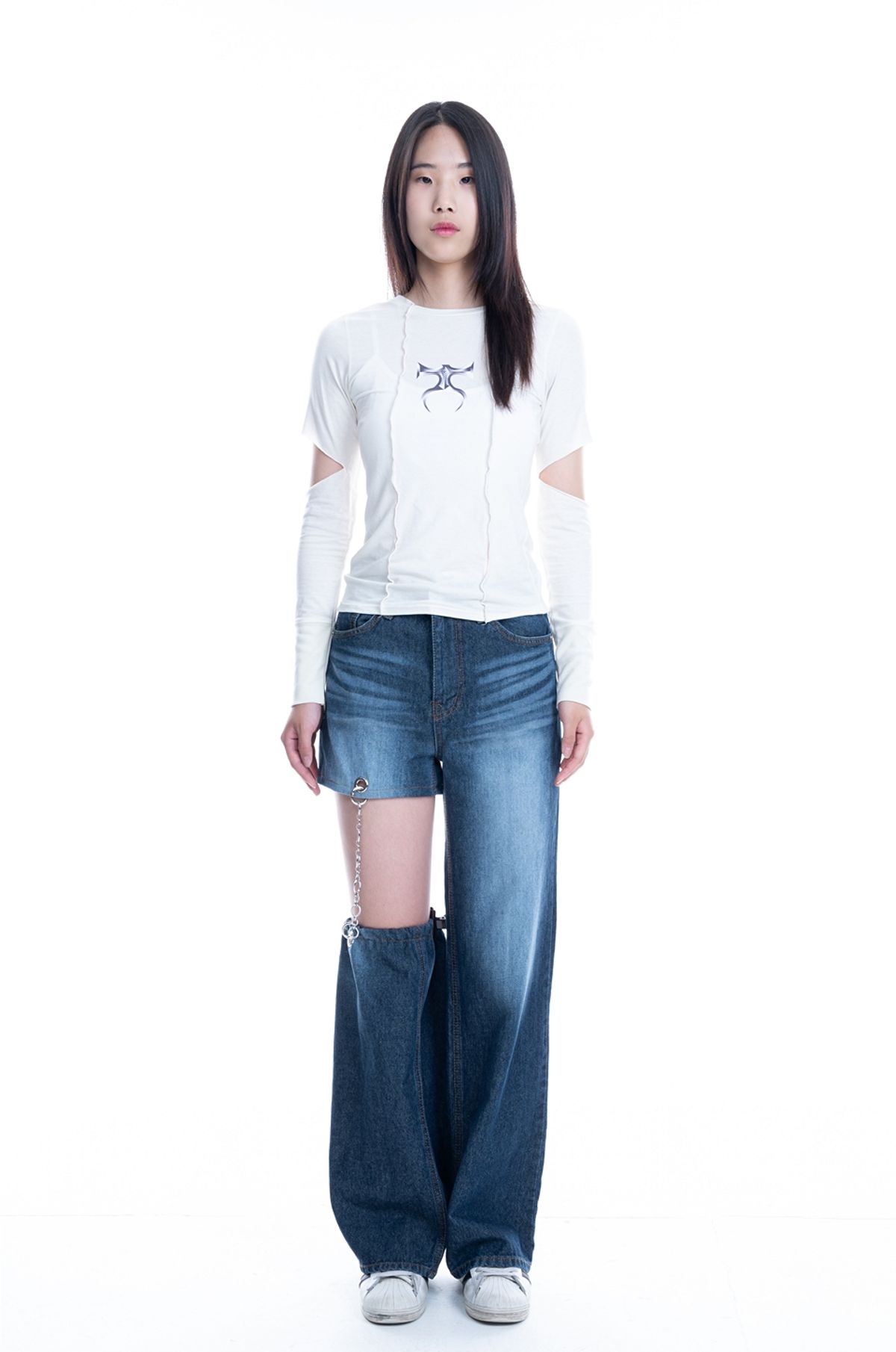 언어더컬러(ANOTHER COLOR) DENIM CHAIN PANTS
