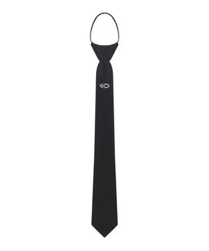 METAL SYMBOL LOGO PIN NECKTIE-BLACK