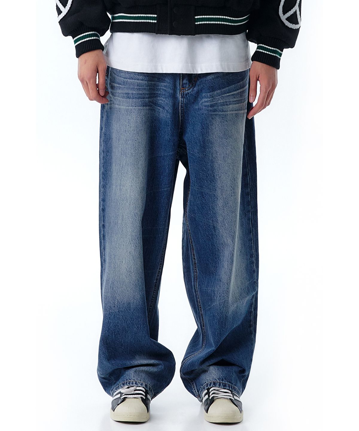 오픈야드(오와이)(OPENYARD(OY)) C.B WASHED JEANS-BLUE