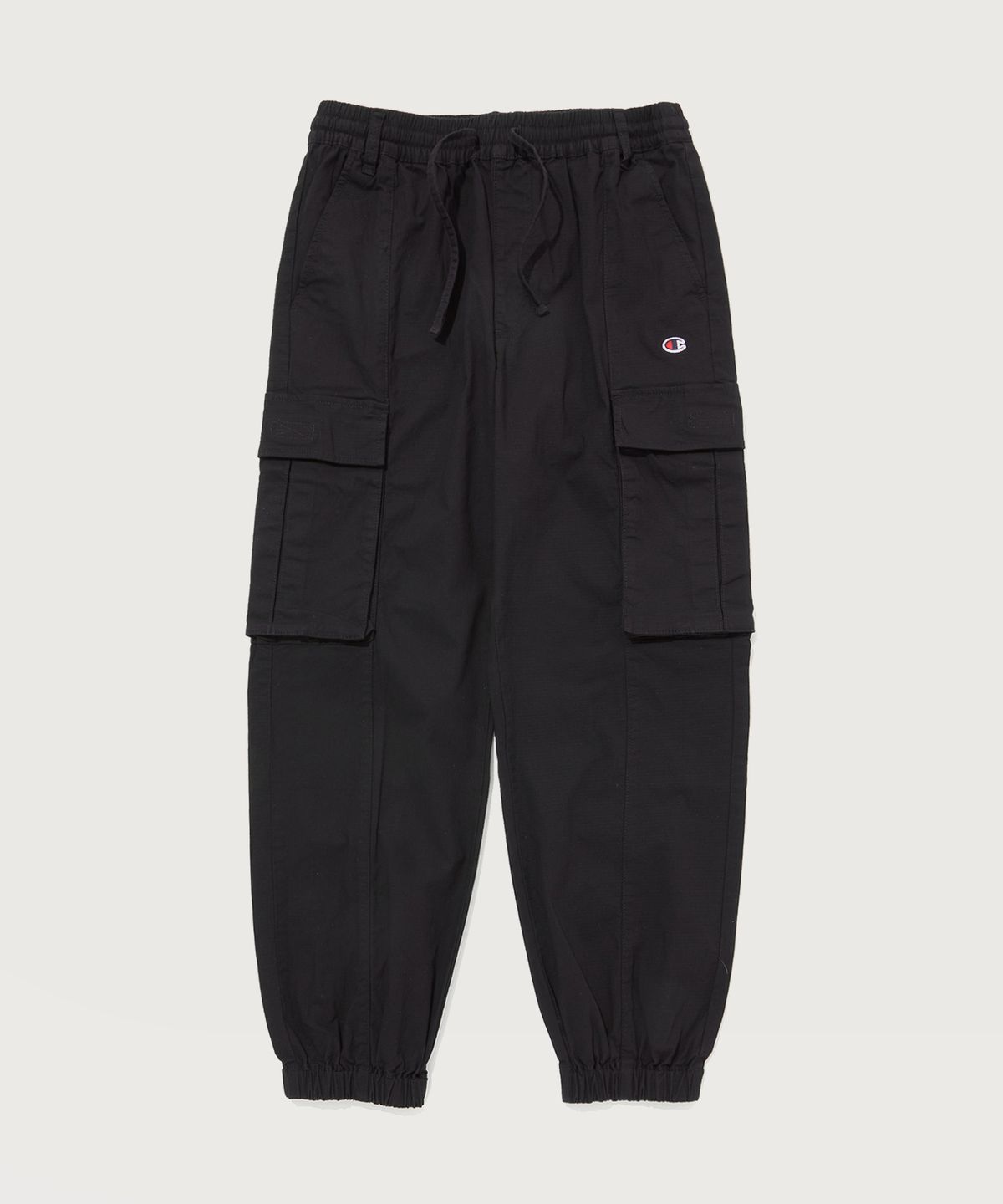 챔피온(CHAMPION) 우븐 립스탑 카고 팬츠 Black