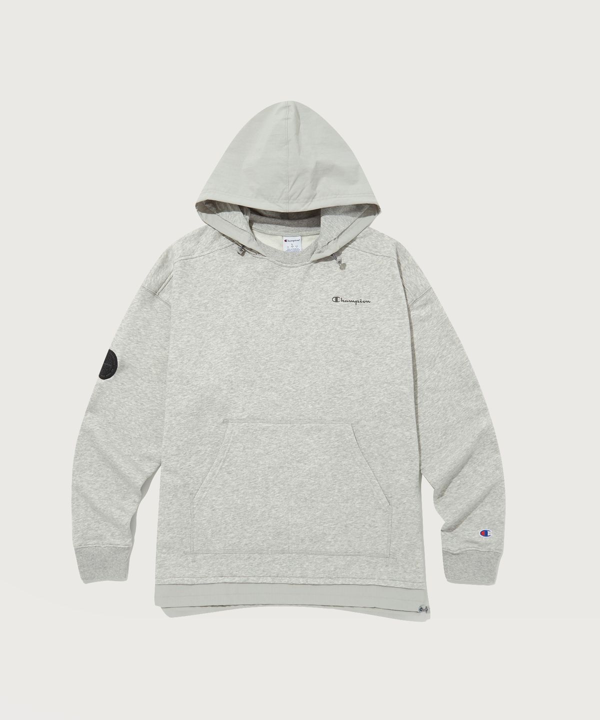 챔피온(CHAMPION) 글로벌 익스플로러 플리스 기모 후드 티셔츠 Normal Grey