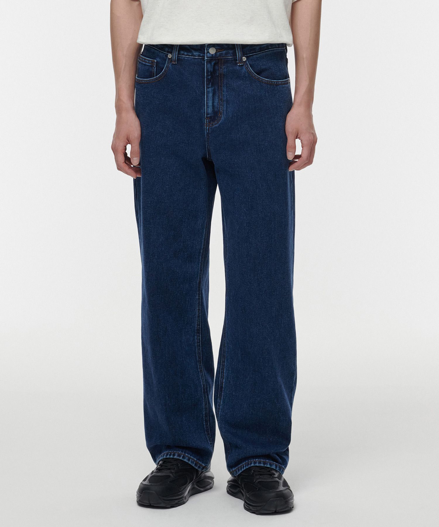 MUSINSA | MUSINSA STANDARD Wide Denim Pants with Pockets