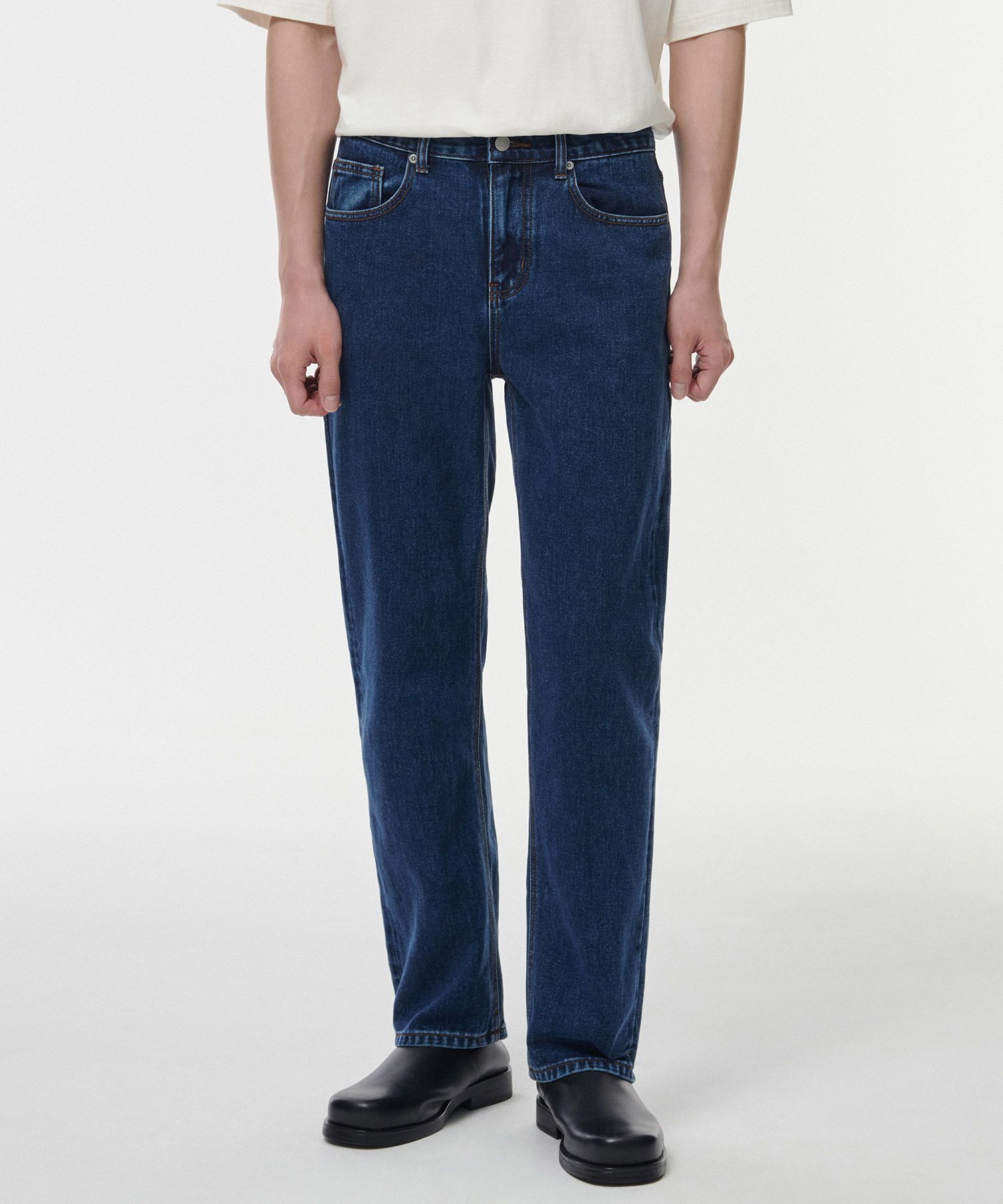 ★MUSINSA STANDARD★ Straight denim slacks deep indigo MMDNP MUSINSA | MUSINSA STANDARD Big Wide Denim Pants [Deep Indigo]
