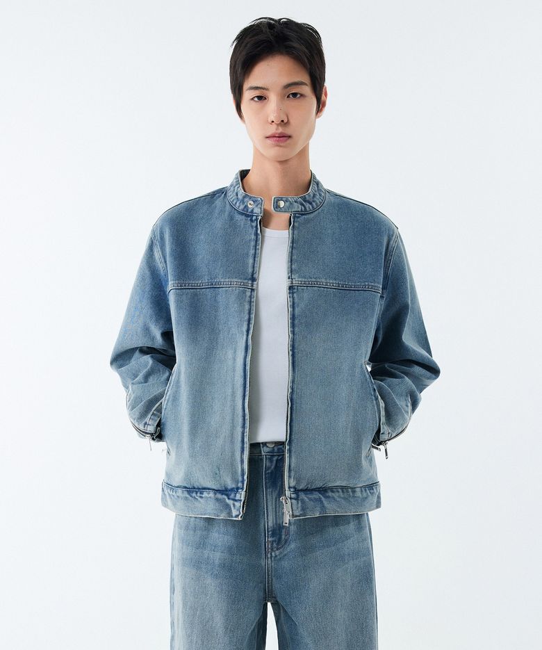 데님 레이서 재킷 [라이트 인디고]