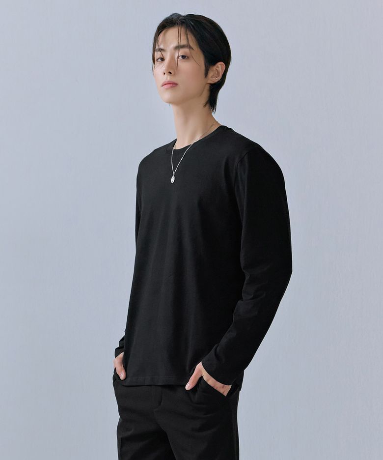 공용 베이직 데일리 긴팔 티셔츠-CEZU5101B03