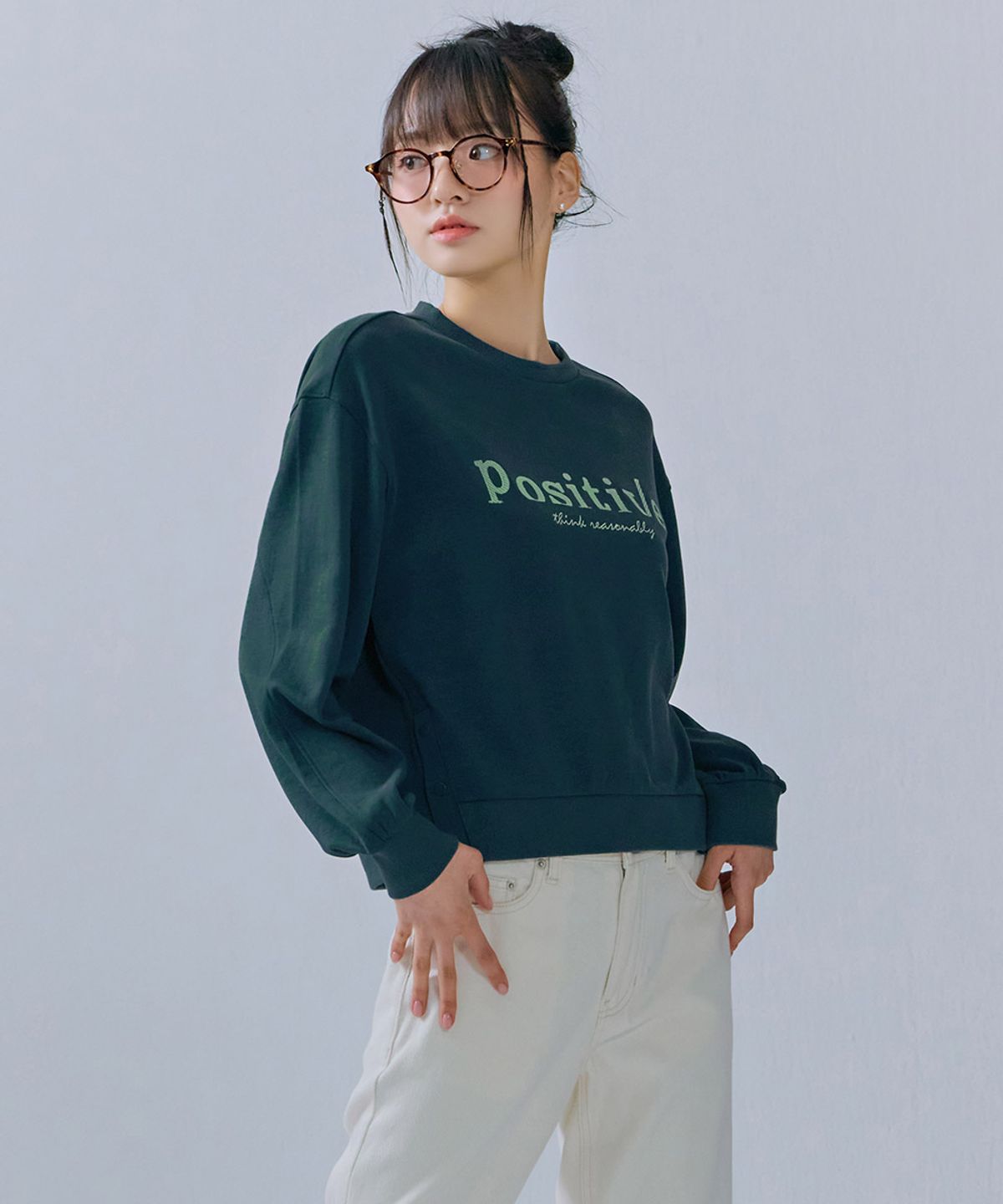 체이스컬트(CHASECULT) 여성 스냅포인트 맨투맨 티셔츠-CERG5166B0G