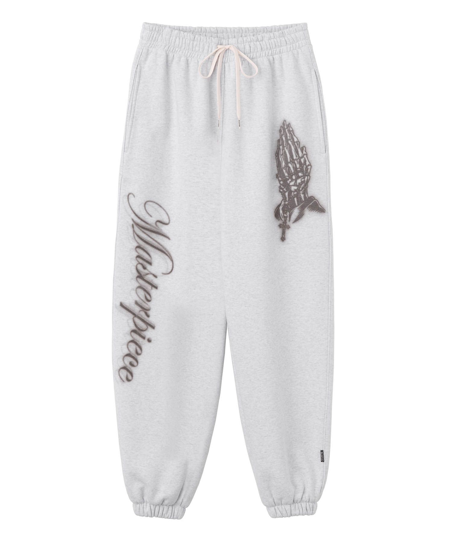 ★SCULPTOR★ Praying Jogger Pants White Melange SC23A471FLWM MUSINSA | SCULPTOR Praying Jogger Pants White Melange