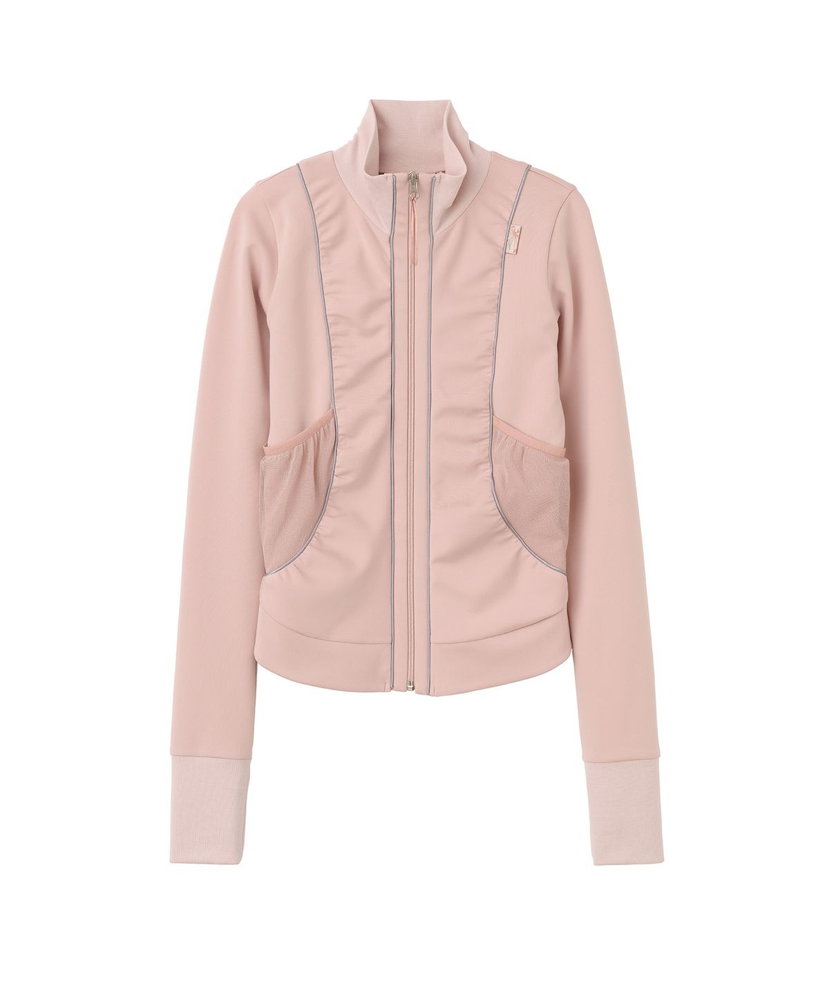 스컬프터(SCULPTOR) Shirring Zip-Up Jersey Ballerina Pink