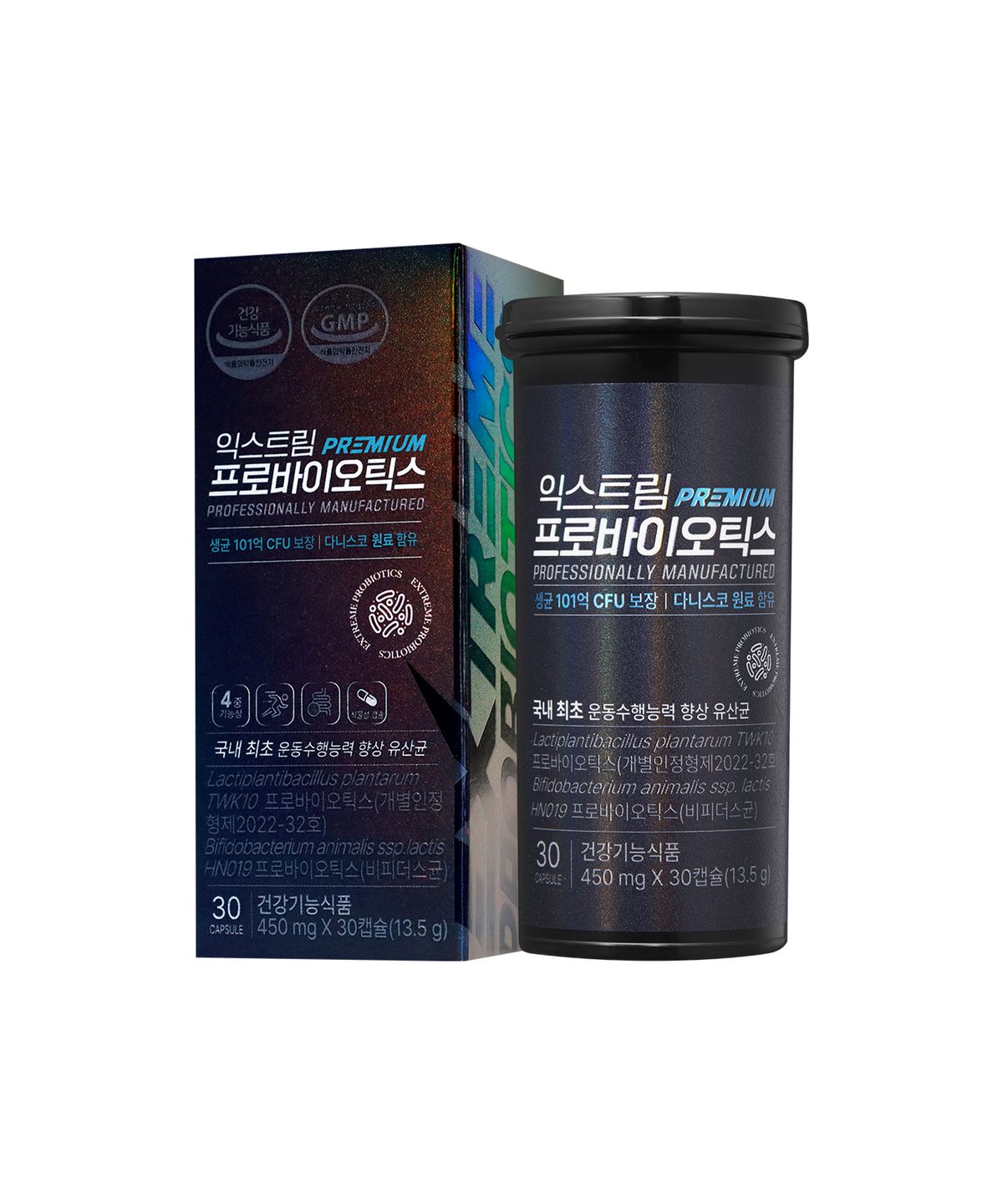 익스트림(EXTREME) 보장균수 101억 프로바이오틱스 유산균 450mg X 30캡슐 1박스 (1개월분)