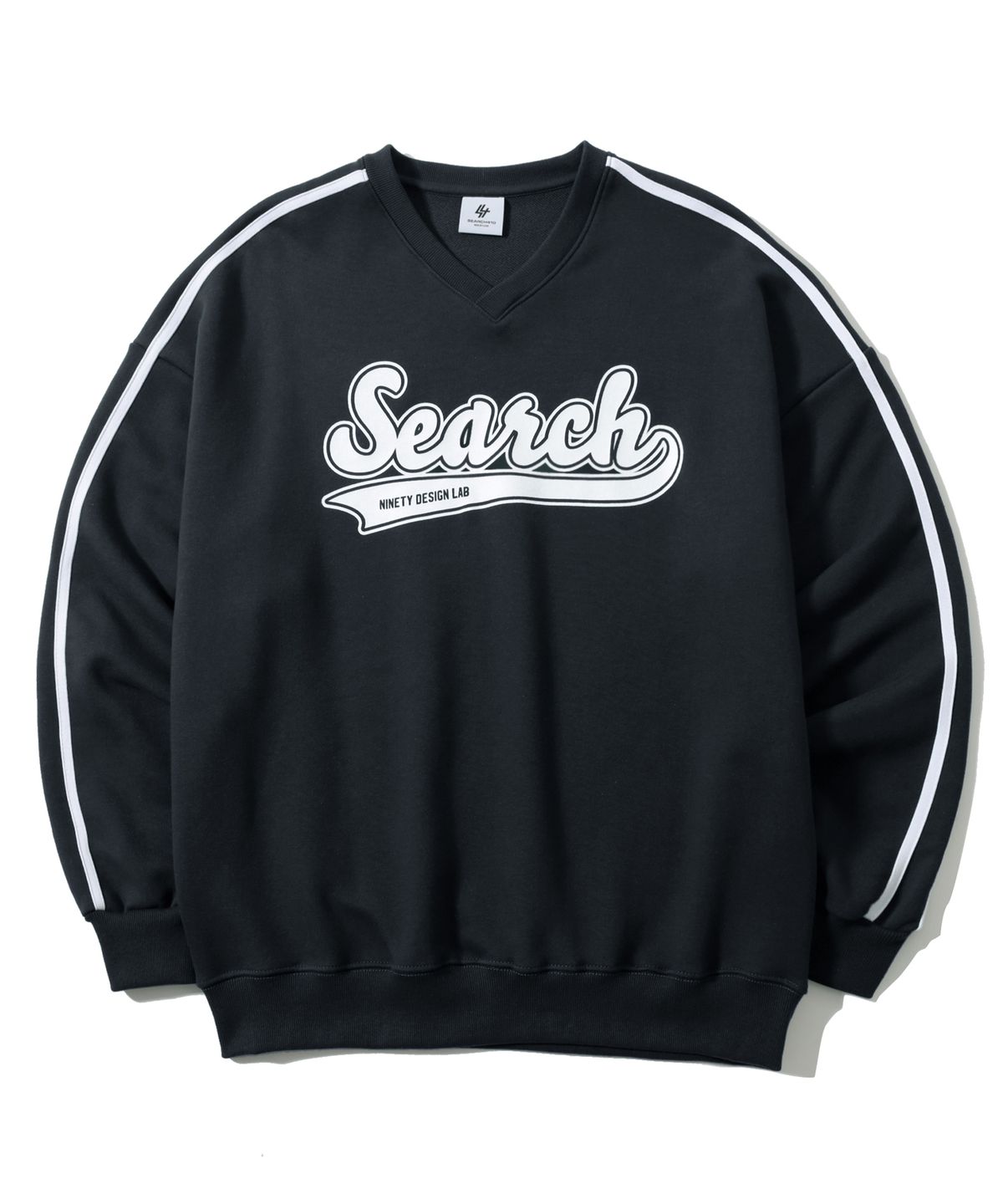 써치410(SEARCH410) 브이넥 트랙 스웨트셔츠 네이비
