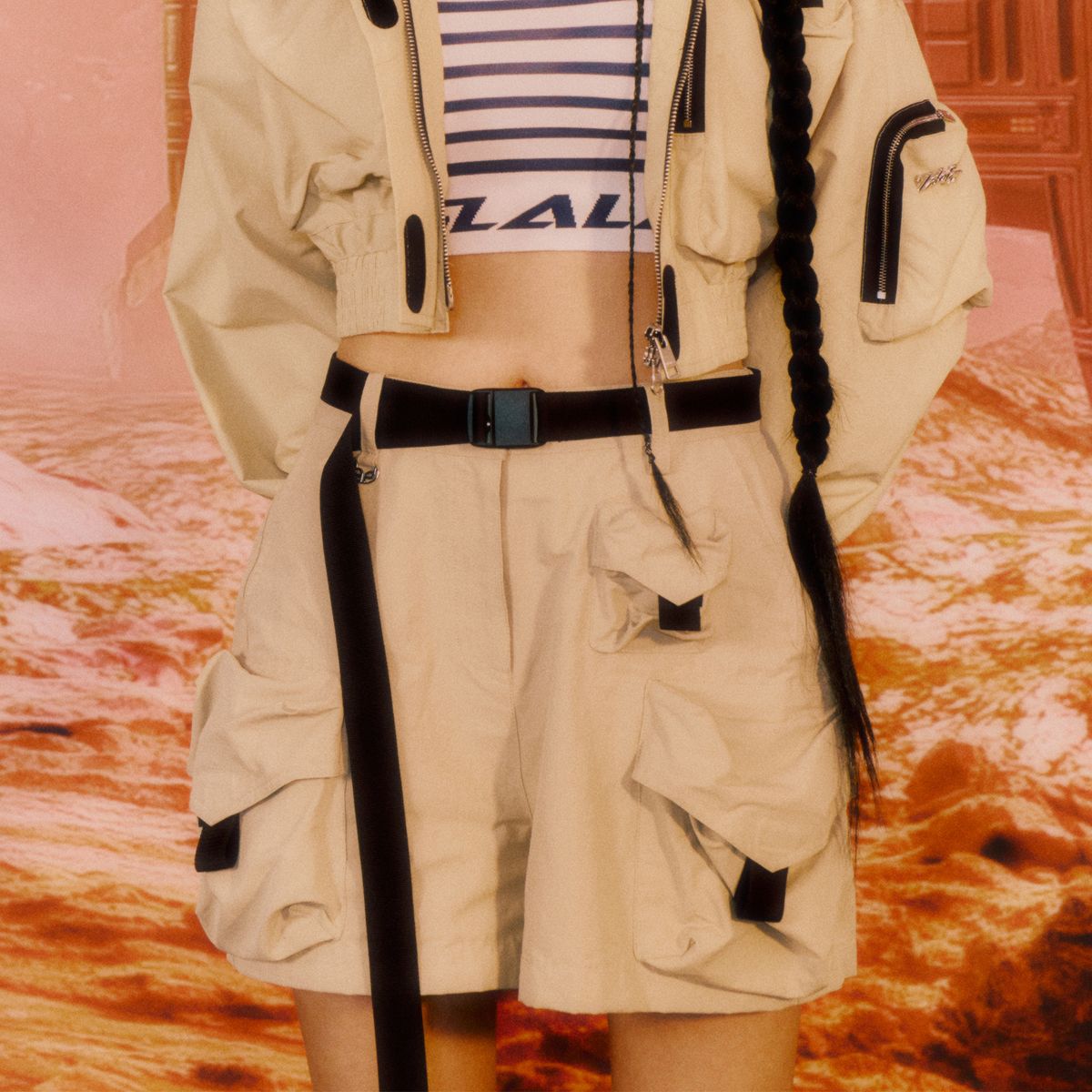 라라폭스(LALAFOX) CARGO SHORT PANTS BEIGE BP1WP001