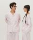 (uni)도미토리 펜슬 스트라이프 파자마 핑크