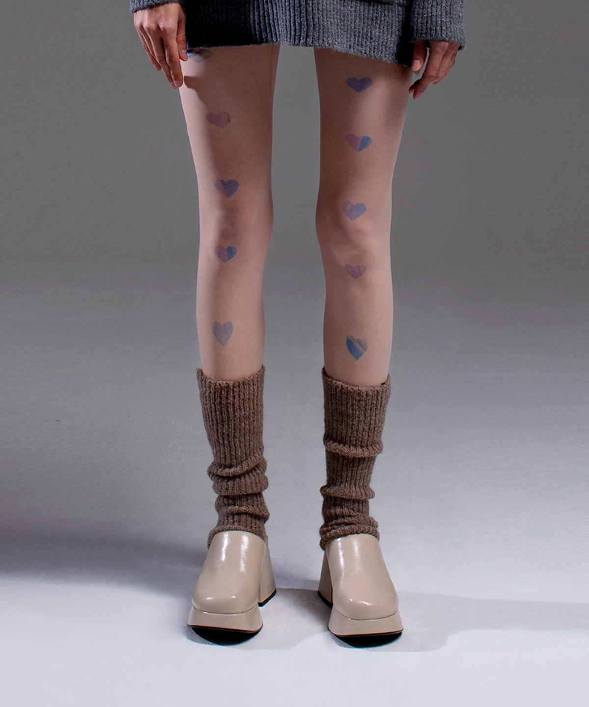 로맨틱타이거(ROMANTIC TIGER) Heart is Poped Out tights (Skin)