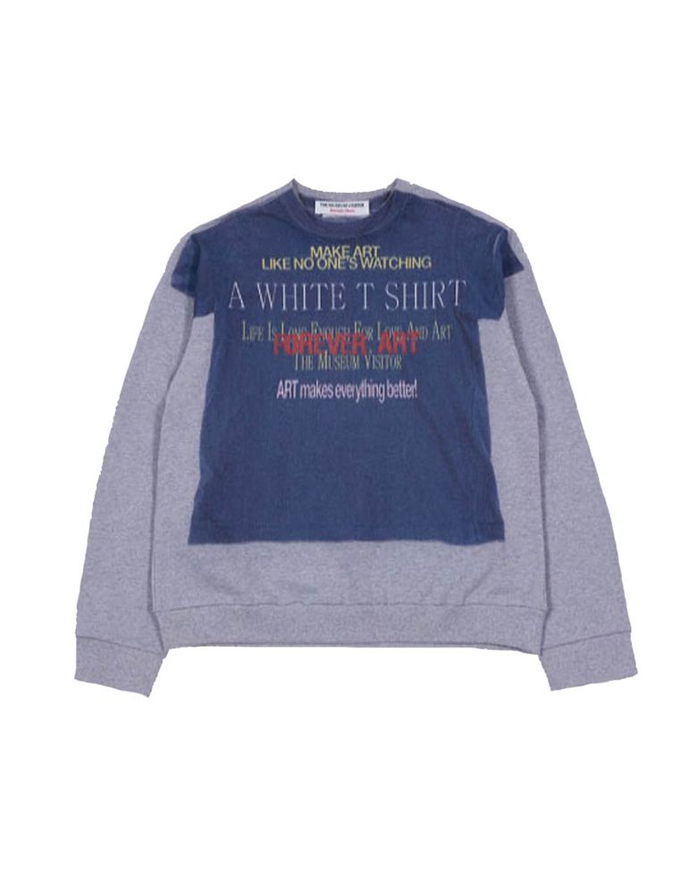 LETTERING T-SHIRTS PRINTED SWEATSHIRTS (GREY)