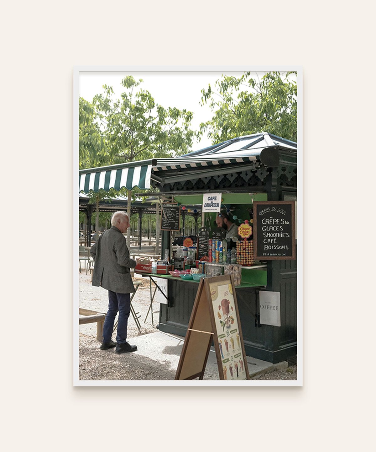 사바이사바이(SABAISABA) 유럽시리즈 아트 포스터 [A2/공원] 공원카페 LAVAZZA