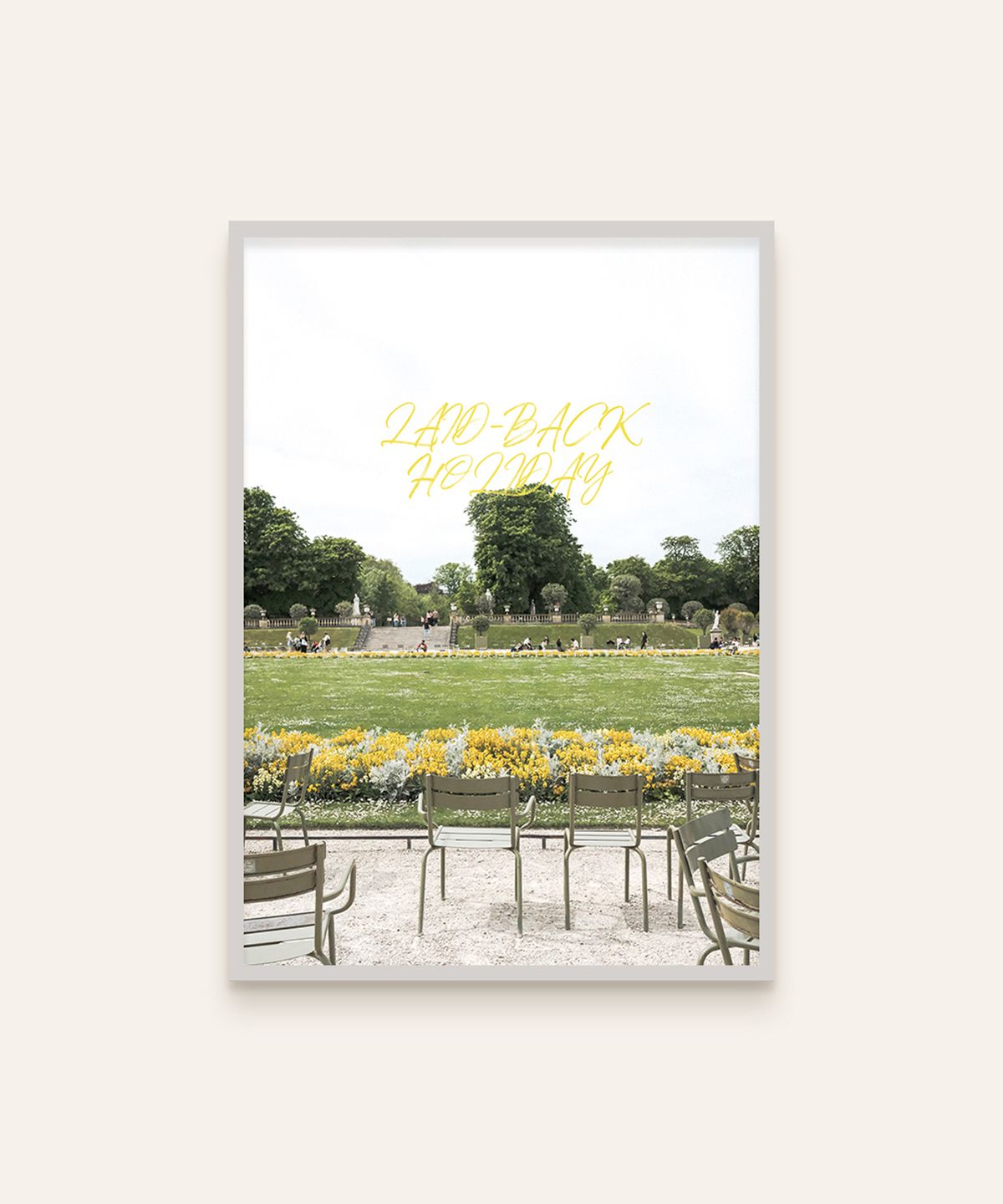 사바이사바이(SABAISABA) 유럽시리즈 아트 포스터 [A3/공원] 뤽상부르공원 Laid-back holiday