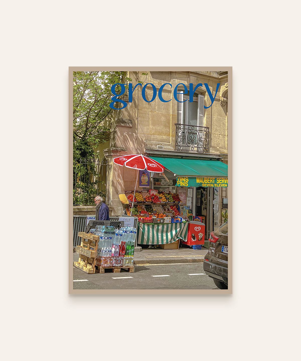 사바이사바이(사바이사바이) 유럽시리즈 아트 포스터 [A3/마켓] grocery blue