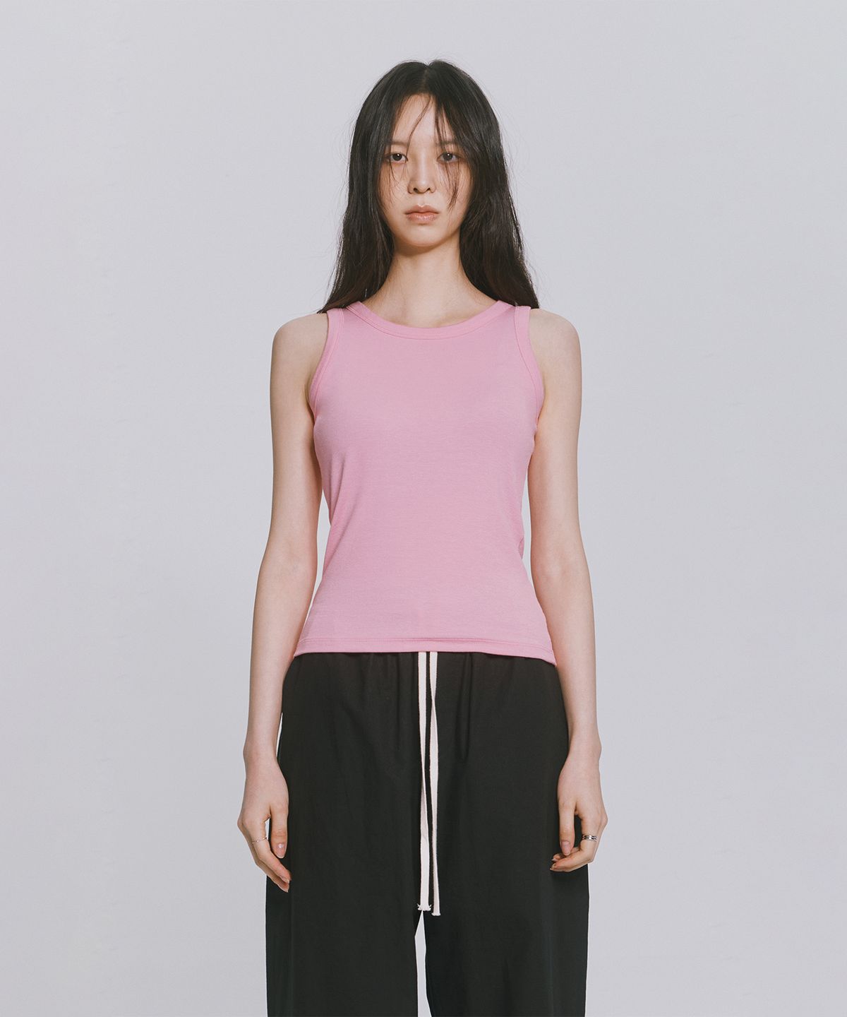 모노포비아(MONOPHOBIA) COTTON CROP SLEEVELESS PINK