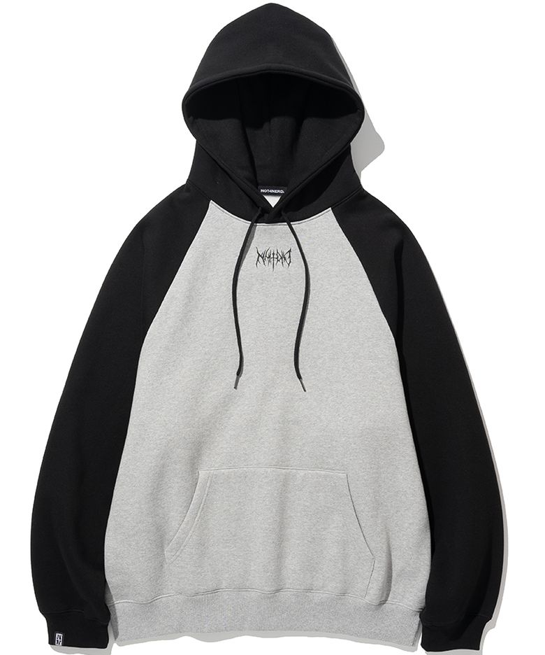 Satan Logo Raglan Pullover hood - Grey