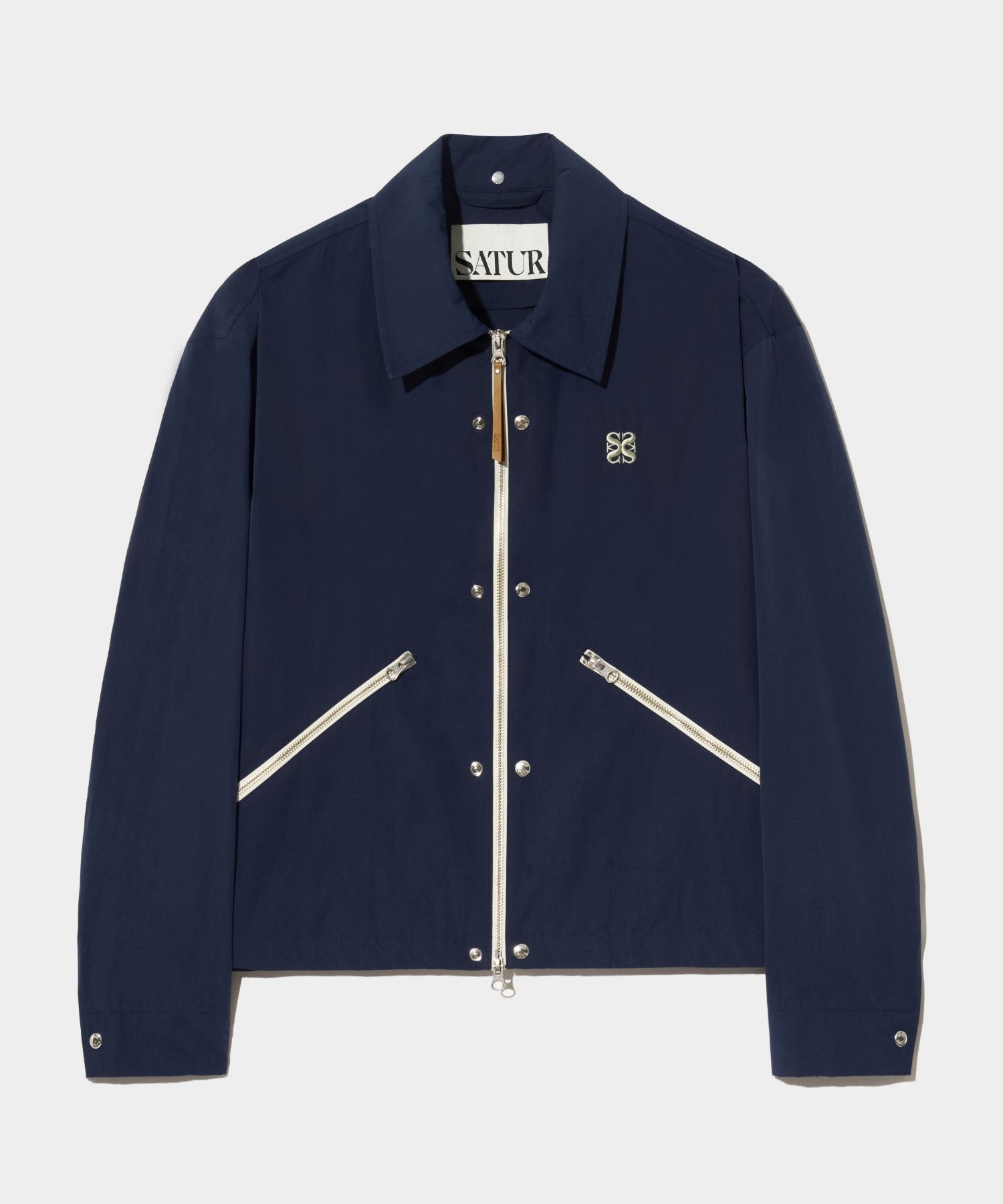 MUSINSA | SATUR Theo Snap Coach Jacket Breeze Navy