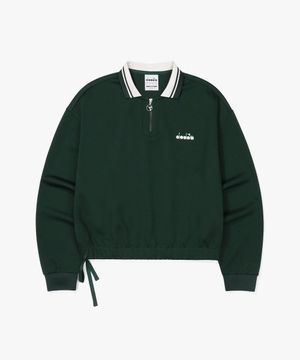 몬텔로 카라 크롭 맨투맨 우먼 GREEN