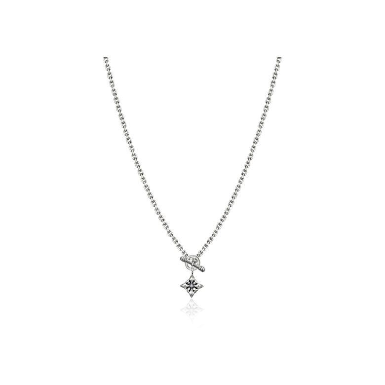 vintage cube drop necklace