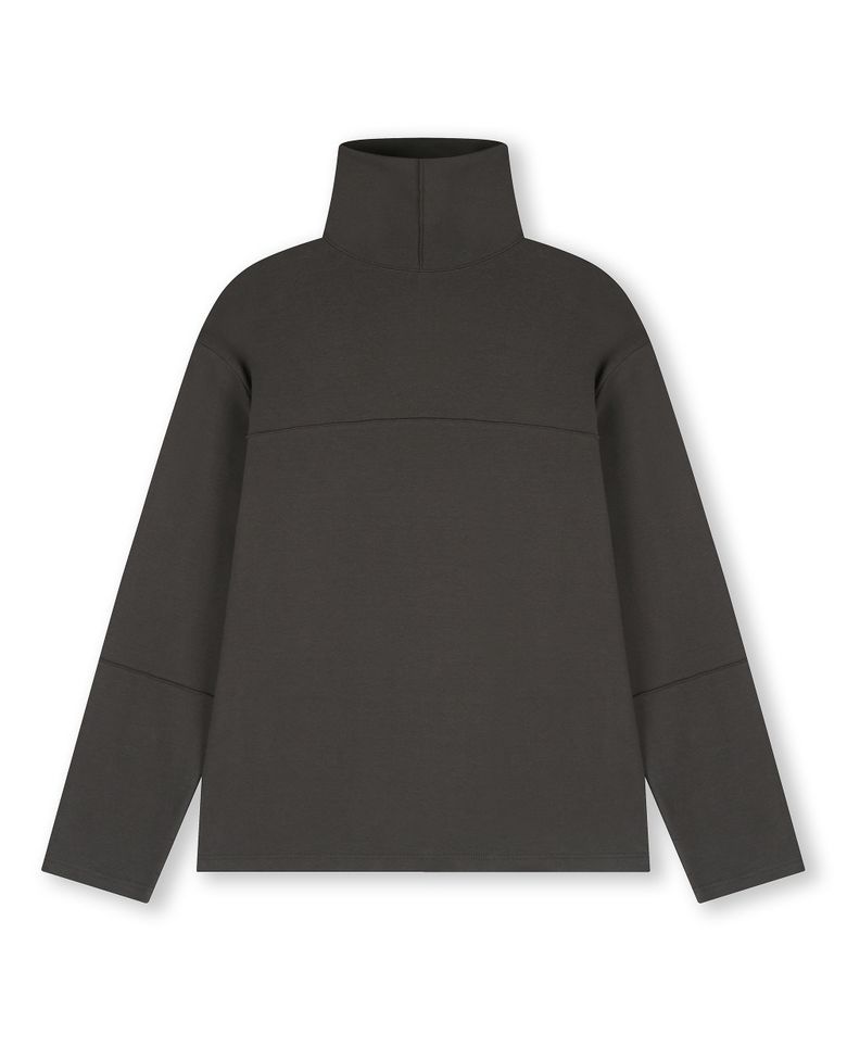 LONG SLEEVE TURTLE NECK T-SHIRTS CHARCOAL