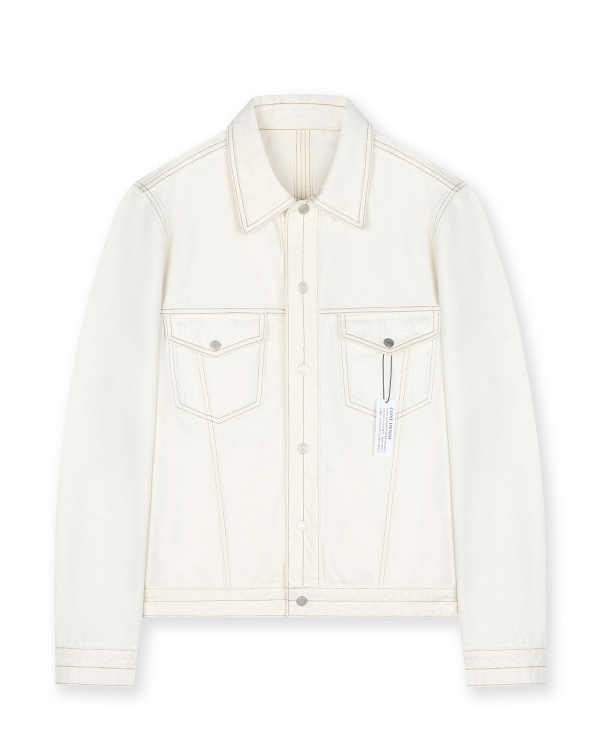비슬로우(BESLOW) CONE MILL DENIM STITCHED TRUCKER JACKET ECRU