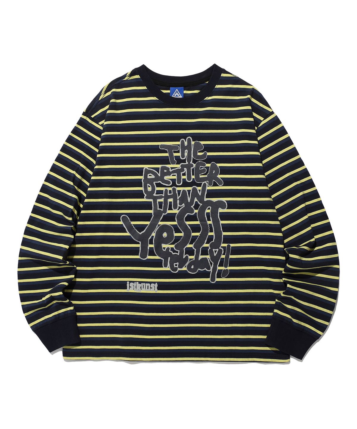 이스트쿤스트(ISTKUNST) SCRIBBLE BTY STRIPE LS TEE_NAVY(IK2DFMM551A)