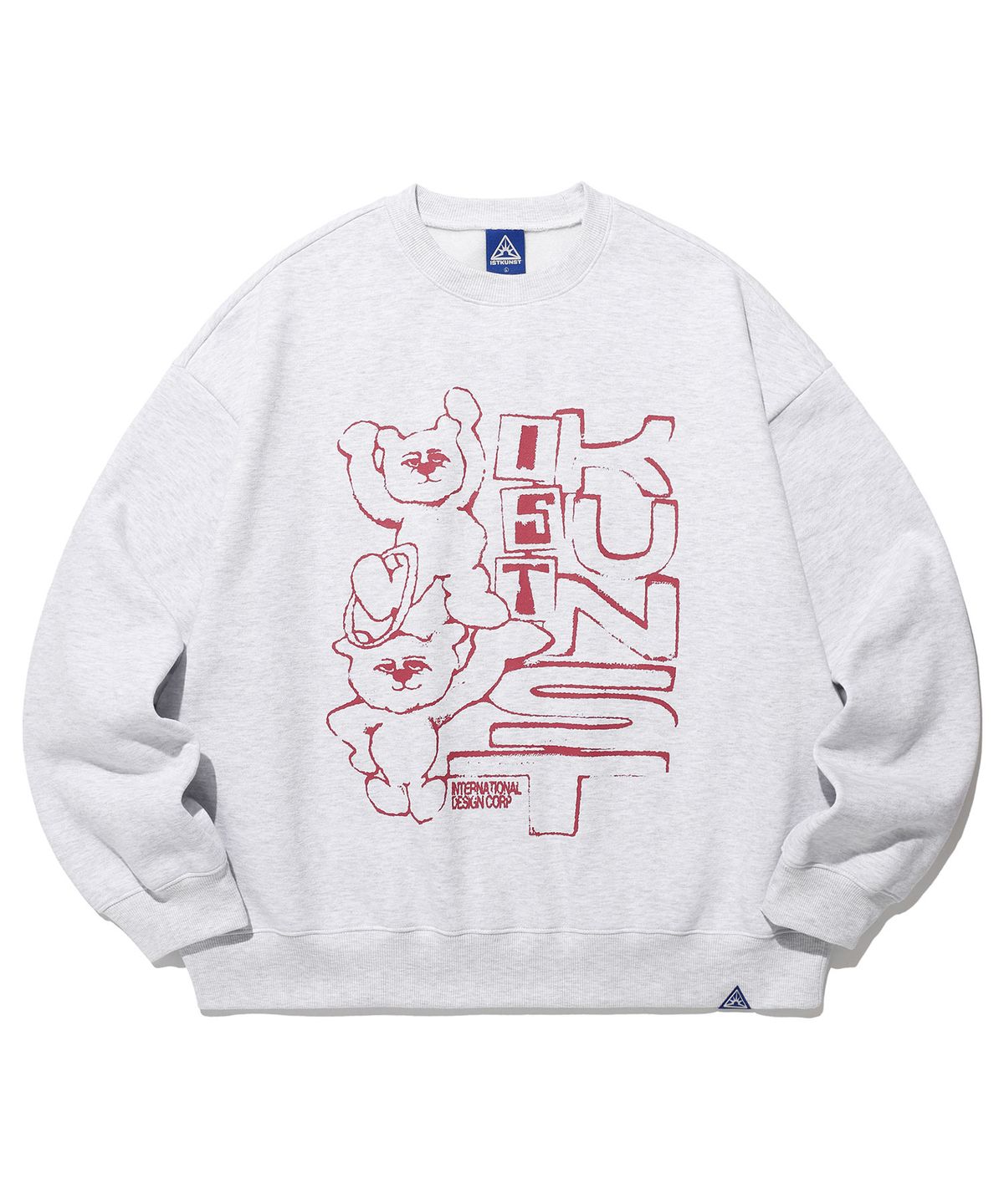 이스트쿤스트(ISTKUNST) CIRCUS BEAR SWEATSHIRTS_LIGHT GREY(IK2DFMM454A)