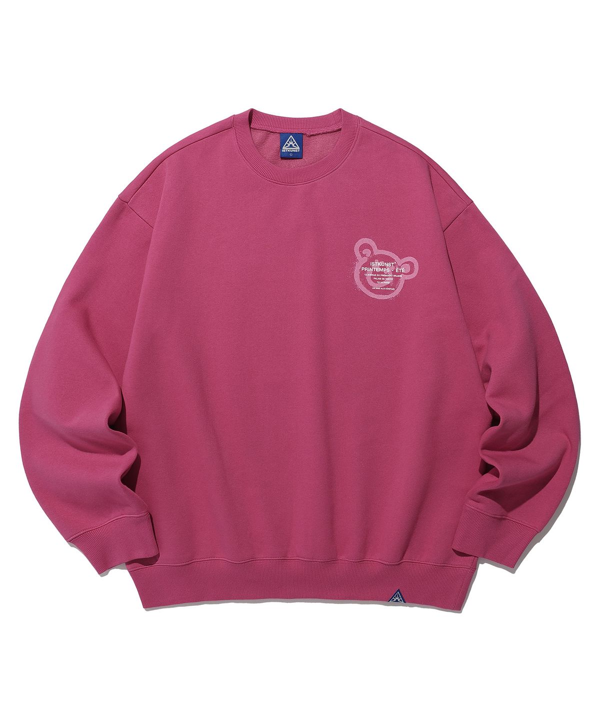 이스트쿤스트(ISTKUNST) BEAR&SMILEY SWEATSHIRTS_PINK(IK2DFMM442A)