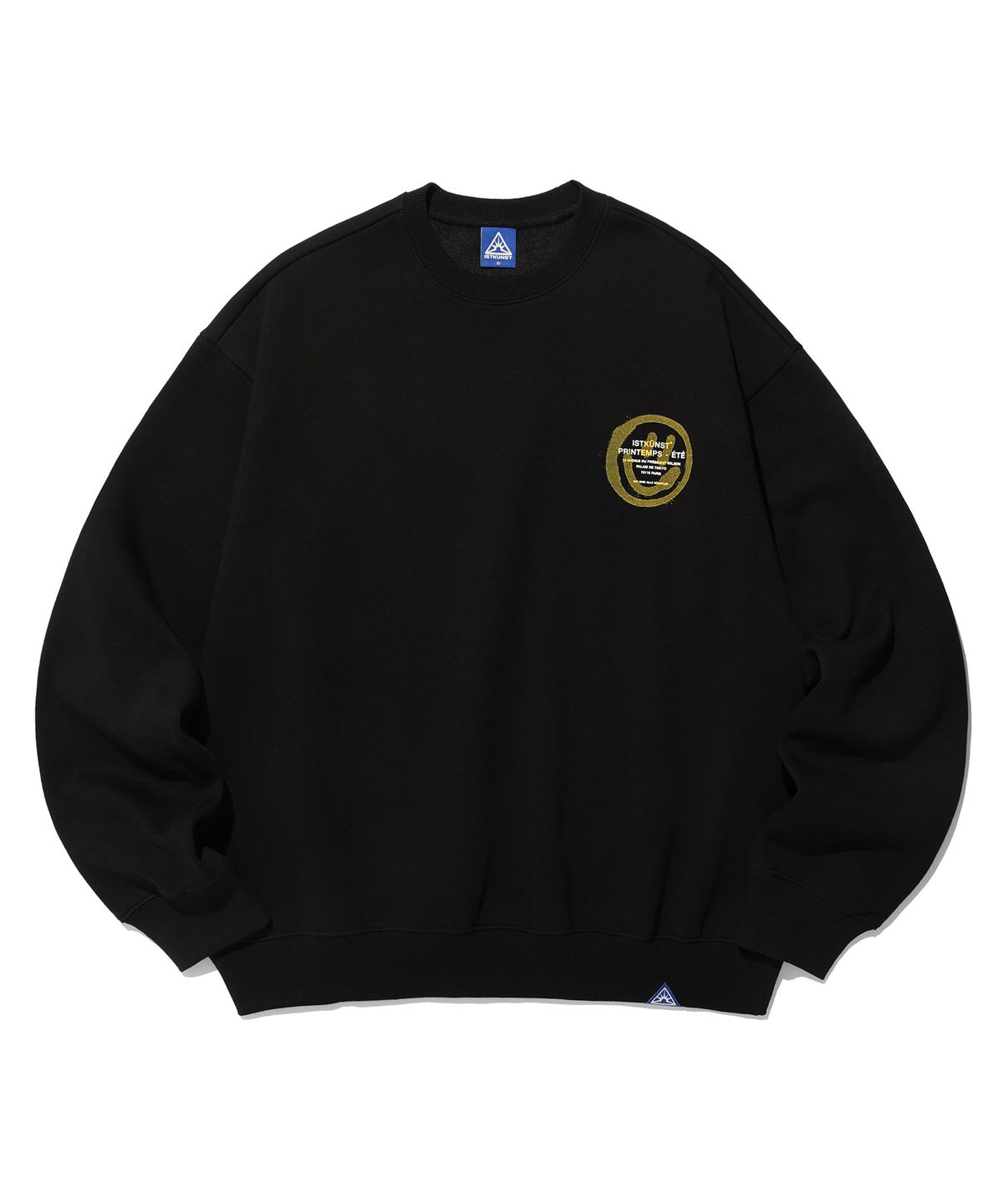 이스트쿤스트(ISTKUNST) LOGO&SMILEY SWEATSHIRTS_BLACK(IK2DFMM440A)
