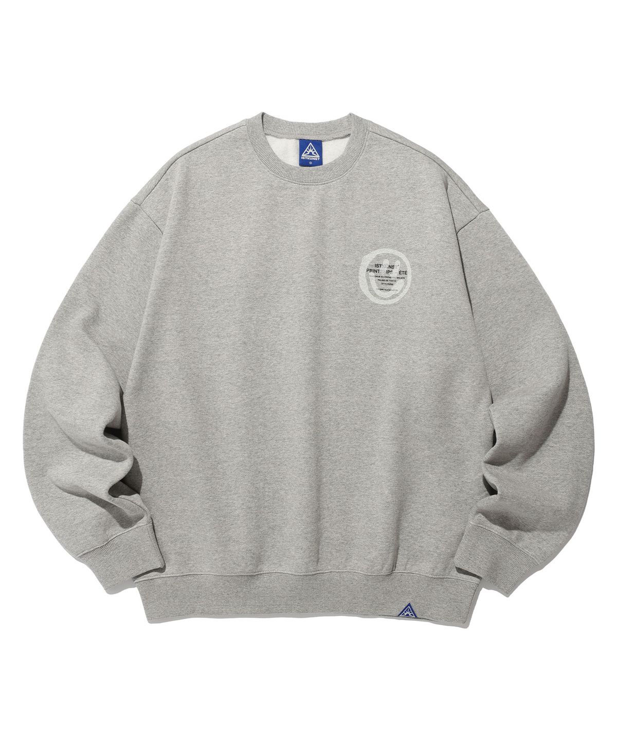 이스트쿤스트(ISTKUNST) LOGO&SMILEY SWEATSHIRTS_GREY(IK2DFMM440A)