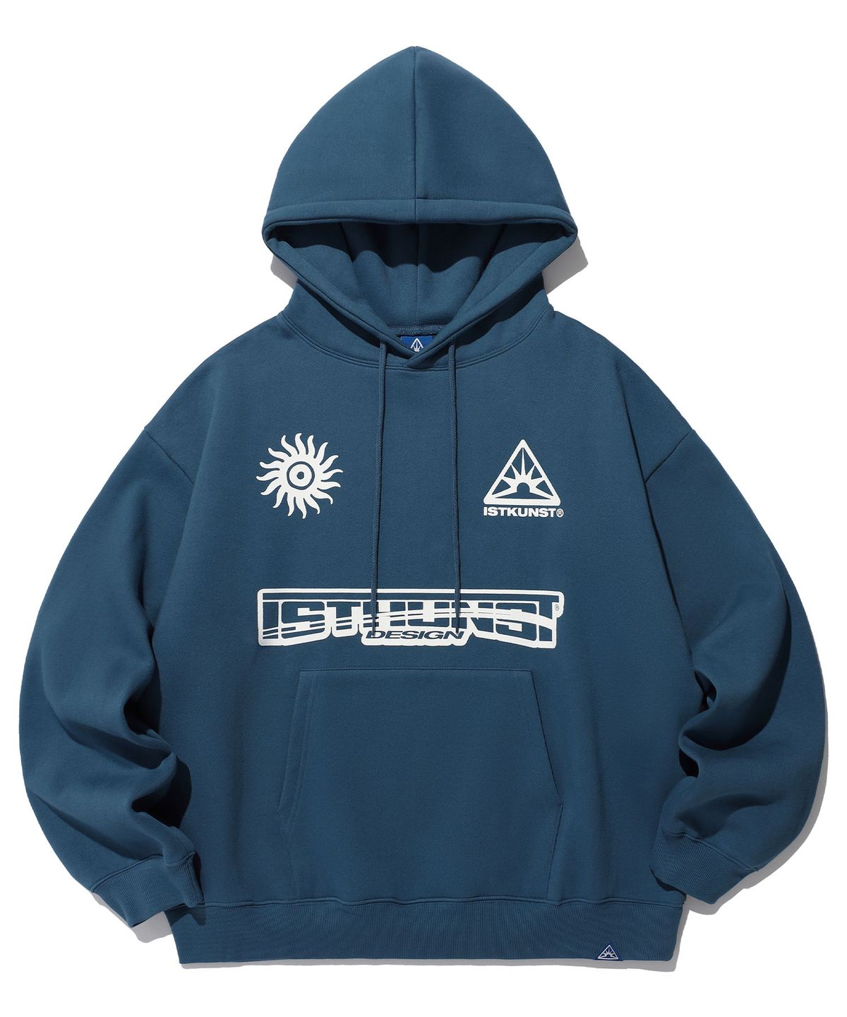 이스트쿤스트(ISTKUNST) SPORTY SUNRISE LOGO HOODIE_BLUE(IK2DFMM419A)