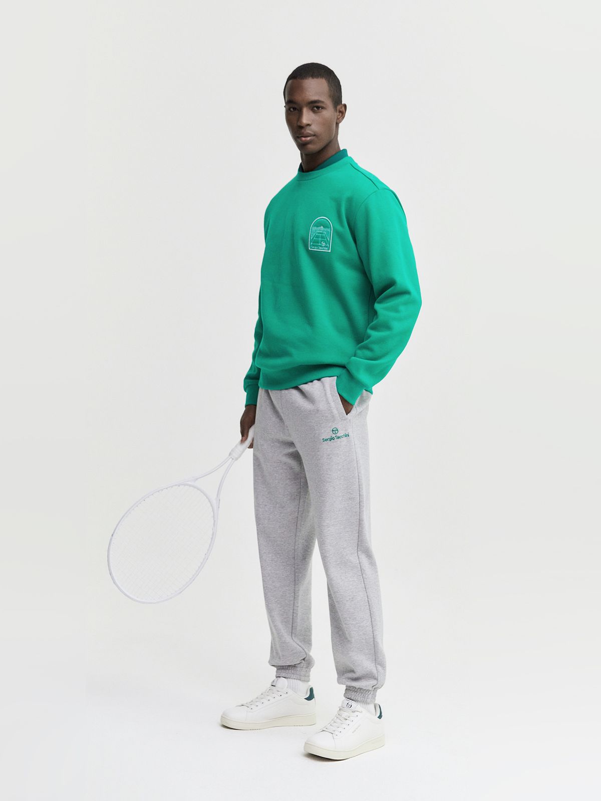 세르지오 타키니(SERGIO TACCHINI) M 데일리 조거 스웻 팬츠 (Melange Grey)