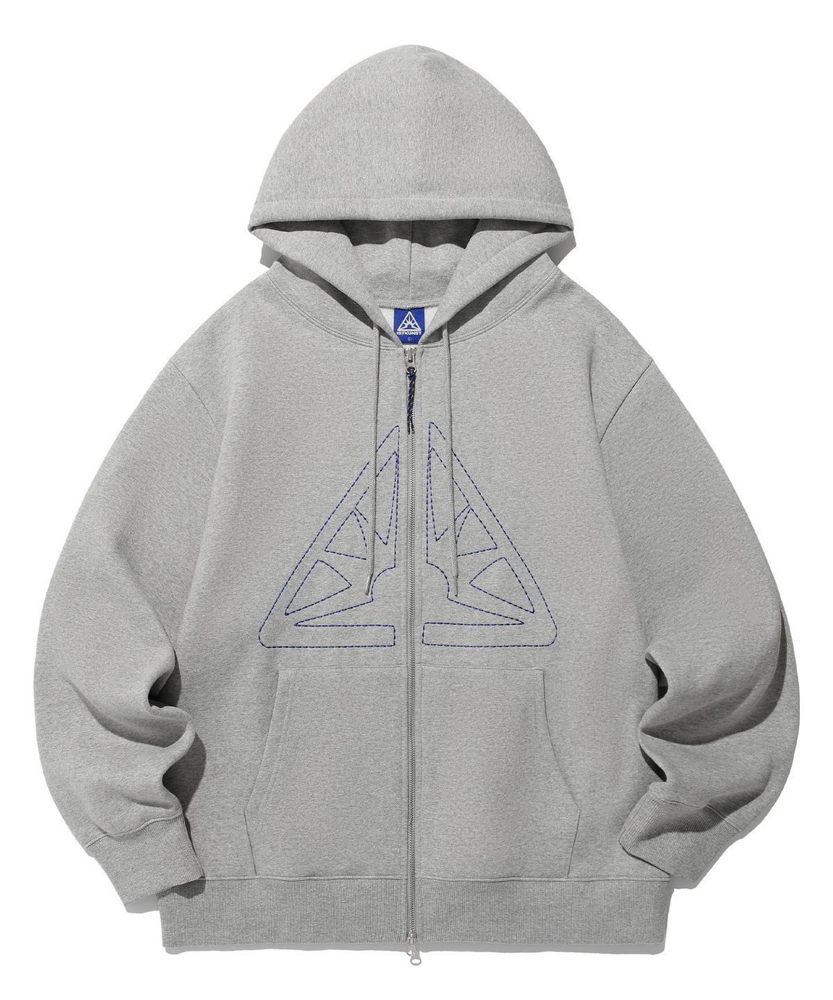 이스트쿤스트(ISTKUNST) SUNRISE STITCH LOGO HOOD ZIP UP_GREY(IK2DFMM481A)
