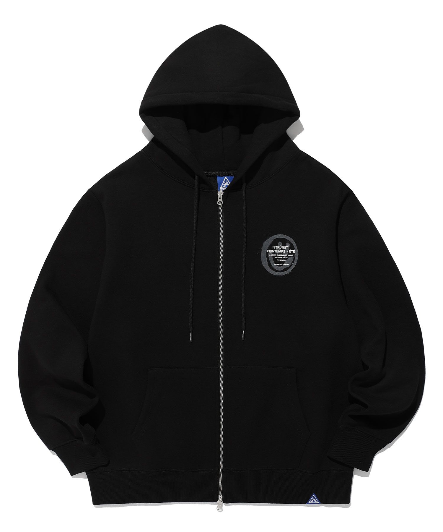 MUSINSA公式 | ISTKUNST LOGO&SMILEY HOOD ZIP UP_BLACK