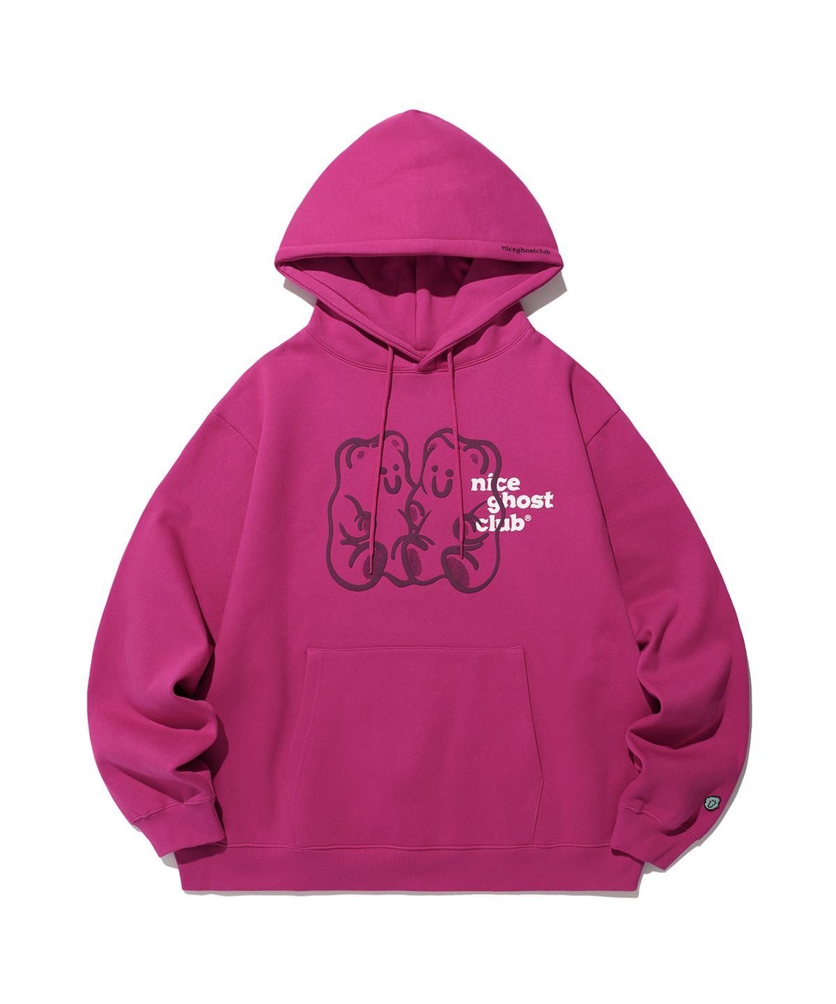 나이스고스트클럽(NICEGHOSTCLUB) GUMMY BEAR & LOGO HOODIE_PINK(NG2DFUM400A)