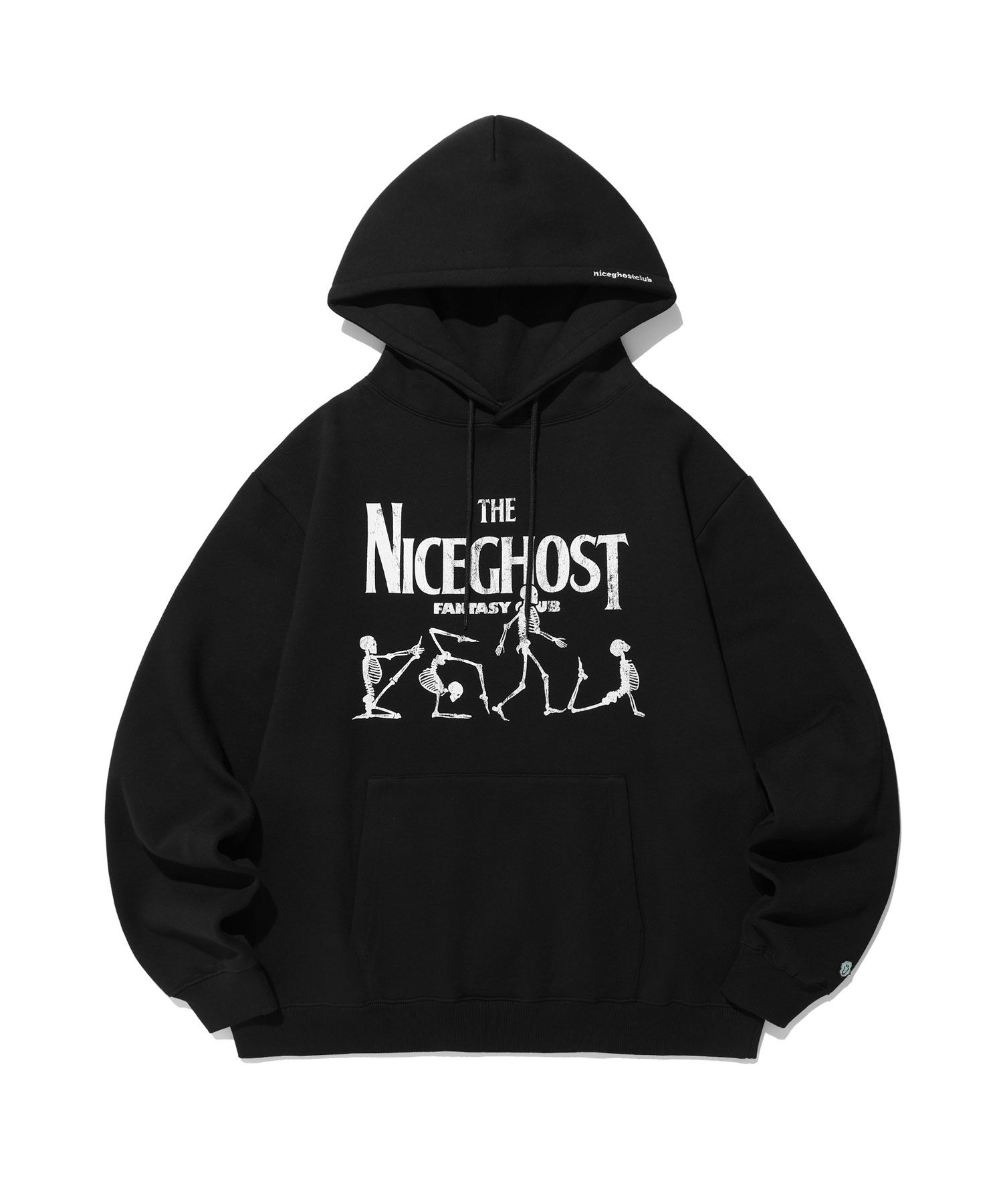 MUSINSA | NICE GHOST CLUB NAMASTE SKELETON HOODIE_BLACK(NG2DFUM403A)