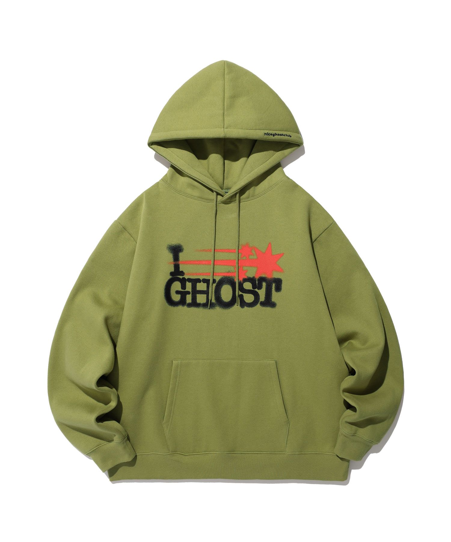 ★Nice Ghost Club★I LOVE GHOST HOODIE I LOVE GHOST HOODIE[CHARCOAL] - niceghostclub
